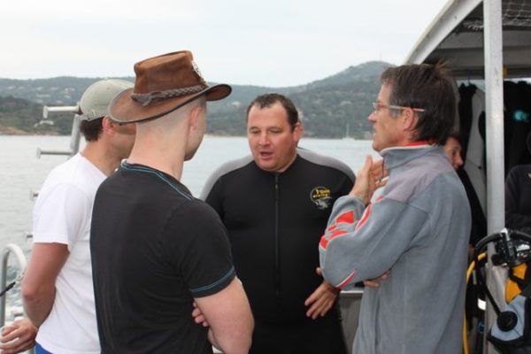 Briefing de fin de plongée.